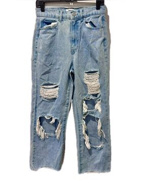 RSQ Distressed Baggy Jeans in Light Wash
